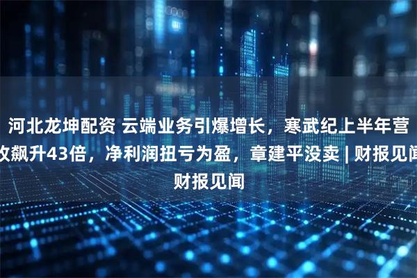 河北龙坤配资 云端业务引爆增长，寒武纪上半年营收飙升43倍，净利润扭亏为盈，章建平没卖 | 财报见闻
