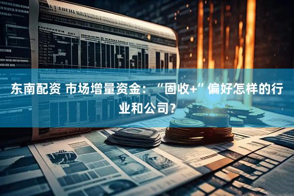 东南配资 市场增量资金：“固收+”偏好怎样的行业和公司？